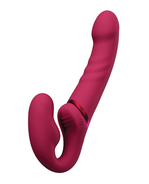 Lovense Lapis Vibrating Strapless Strap On - Pink Vibrators