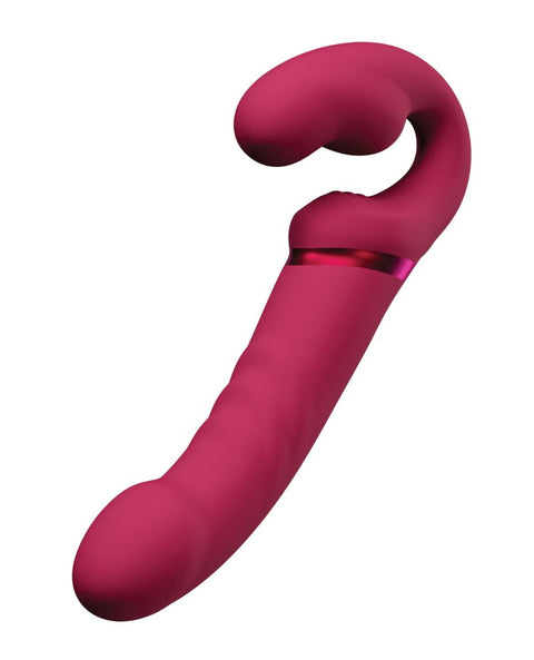 Lovense Lapis Vibrating Strapless Strap On - Pink Vibrators