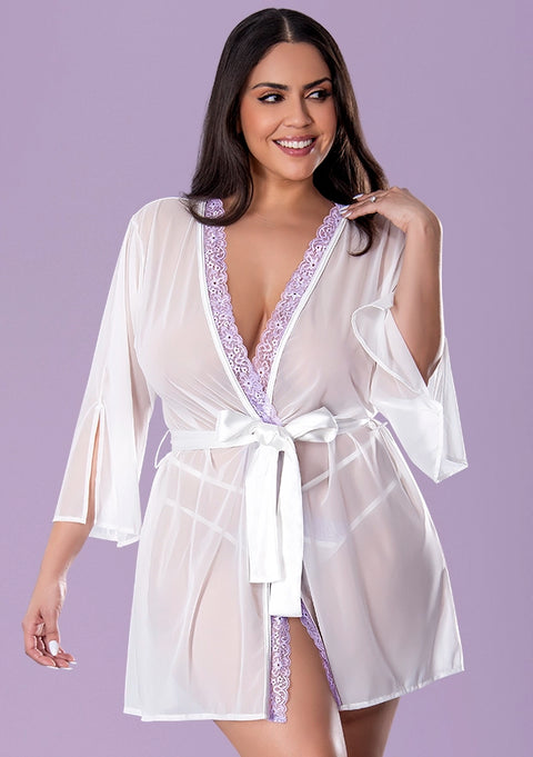 Sheer Passion Flutter Sleeve Robe