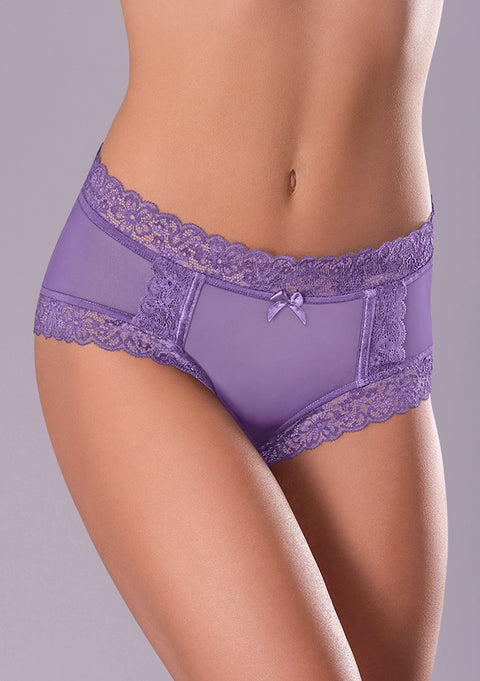 Sheer Passion Cheeky Hipster Boy Short Purple Lingerie
