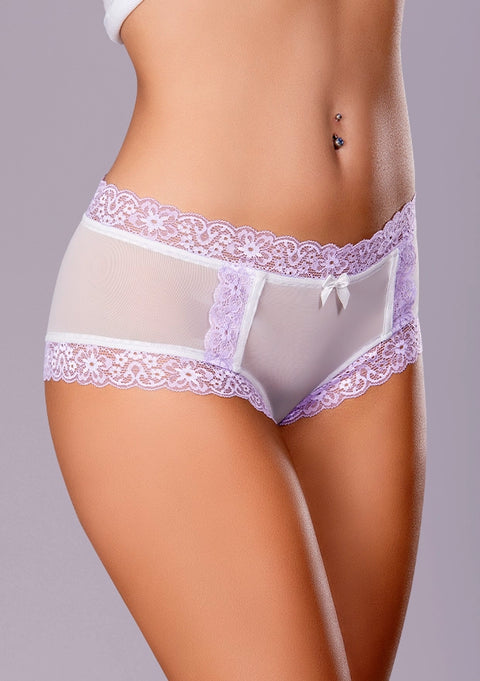 Sheer Passion Cheeky Hipster Boy Short White Lingerie