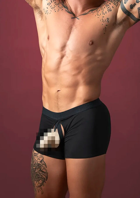 Open Ended Moonshine Short Open Front Elastic Cock Ring Menswear