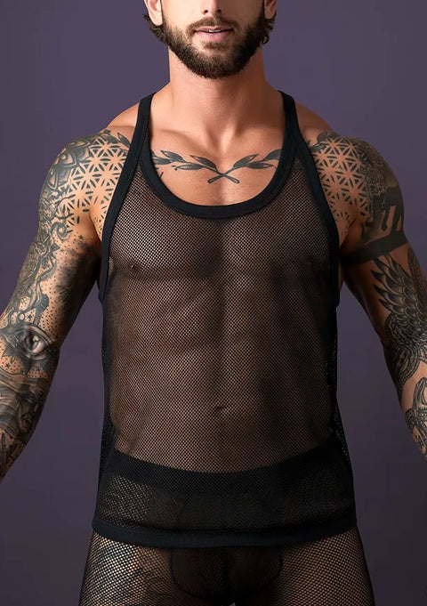 Fishnet 2.0 Tank Top Black Menswear