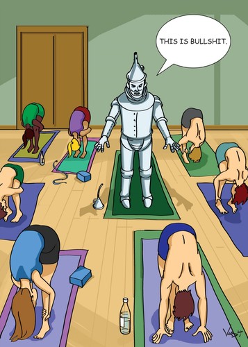 Tin Man Yoga-Funny Adult Birthday Card Novelty Items