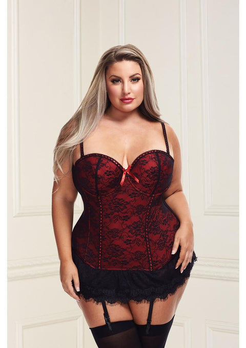 BACI BUSTIER AND GSTRING - RED