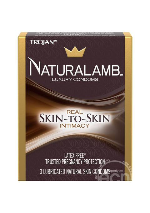 Trojan Naturalamb Luxury Condoms Lubricated 3 Pack Condoms