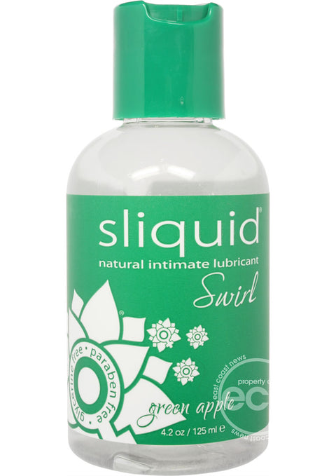 Sliquid Naturals Swirl Water Based Flavored Lubricant Green Apple Tart 4.2oz