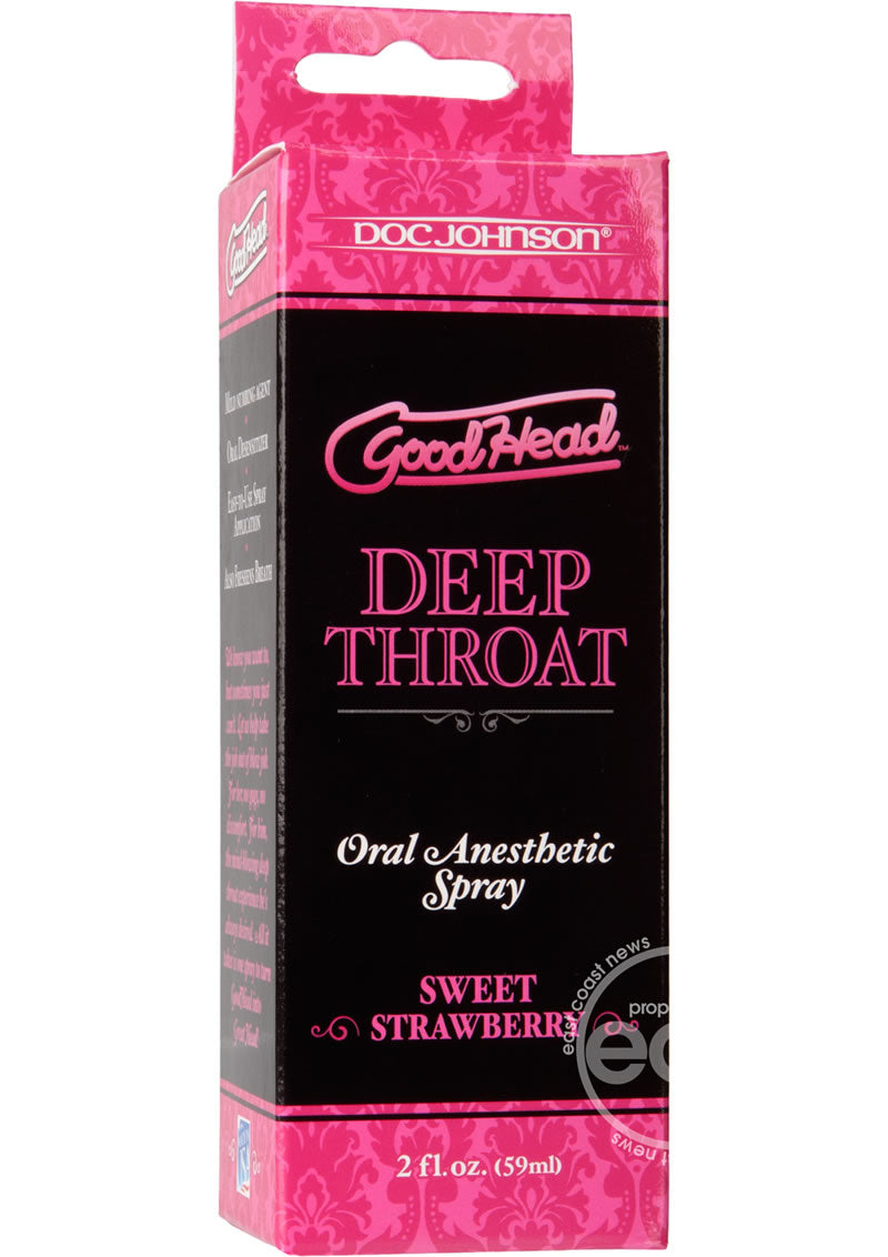 Goodhead Deep Throat Oral Anesthetic Spray Sweet Strawberry 2 Ounce –  xxxcite