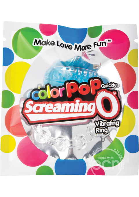 Color Pop Quickie Screaming O Vibrating Ring Silicone Cockring