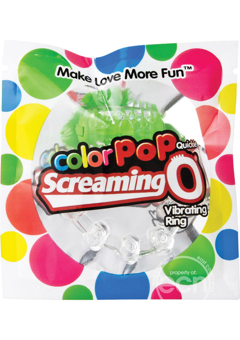 Color Pop Quickie Screaming O Vibrating Ring Silicone Cockring