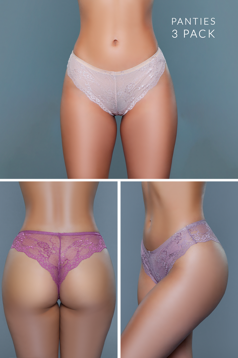 Hadlee Tanga 3 Pack Panties