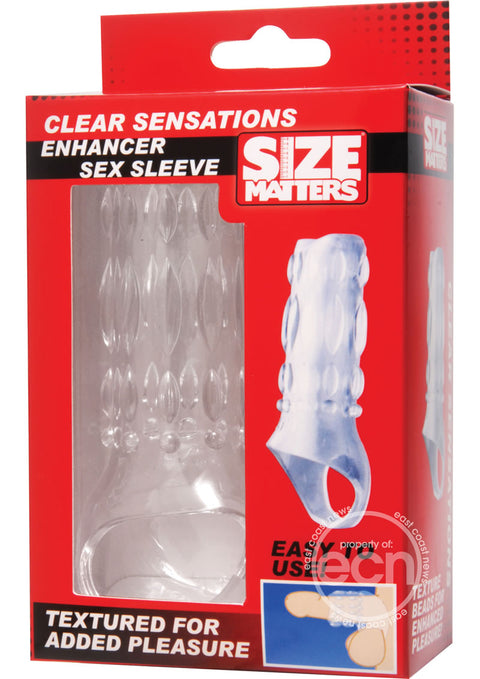 Size Matters Enhancer Sex Sleeve - Clear