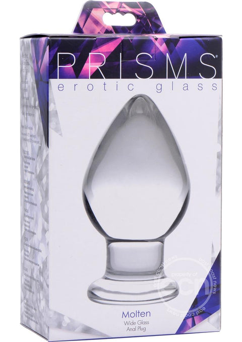Prisms Molten Wide Glass Anal Plug Clear