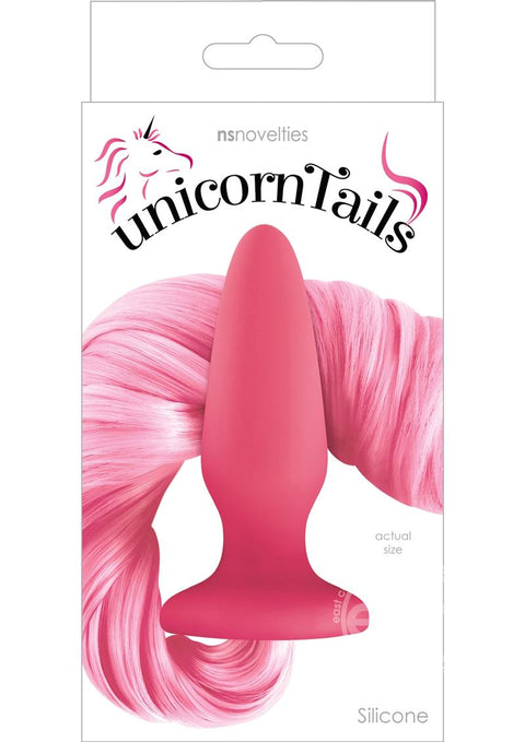 Unicorn Tails Silicone Anal Plug - Pink