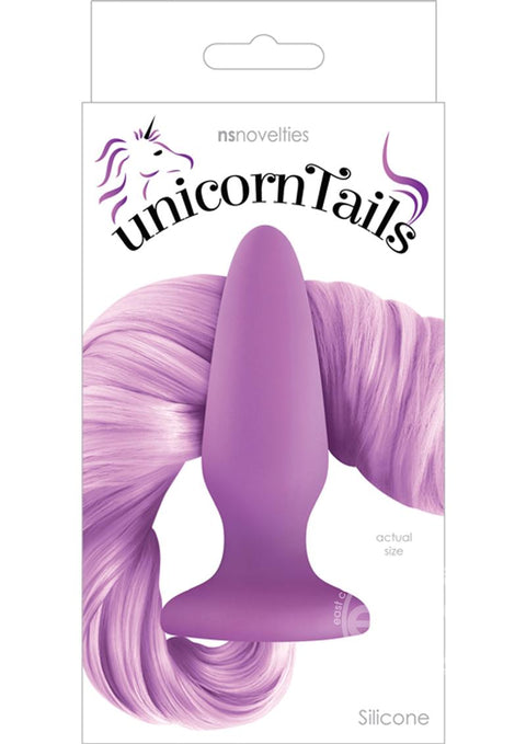 Unicorn Tails Silicone Anal Plug - Purple