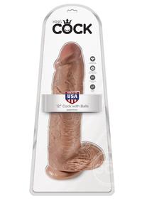 King Cock Dildo with Balls 12in