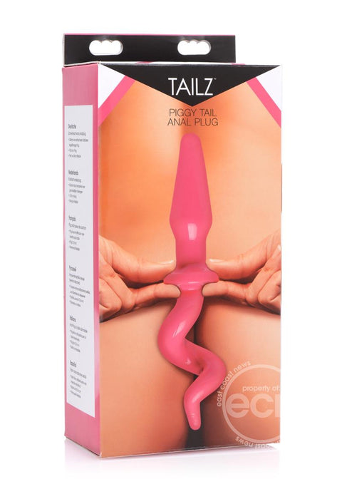 Tailz Piggy Tail Anal Plug Pink 9 Inch
