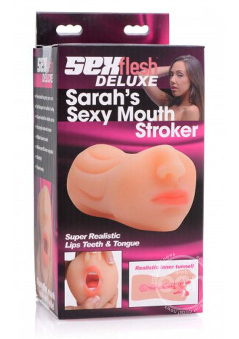 Sex Flesh Deluxe Sarah's Sexy Mouth Stroker Flesh