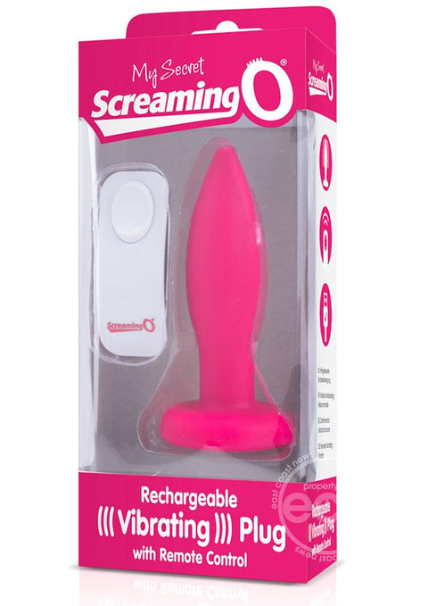 My Secret Rechargeable Vibrating Plug With Wireless Remote Control Waterproof Pink