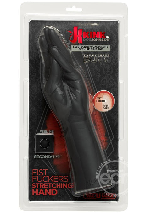 Kink Fist Fuckers Stretching Hand Dual Density Silicone Probe Black 11.5 Inch