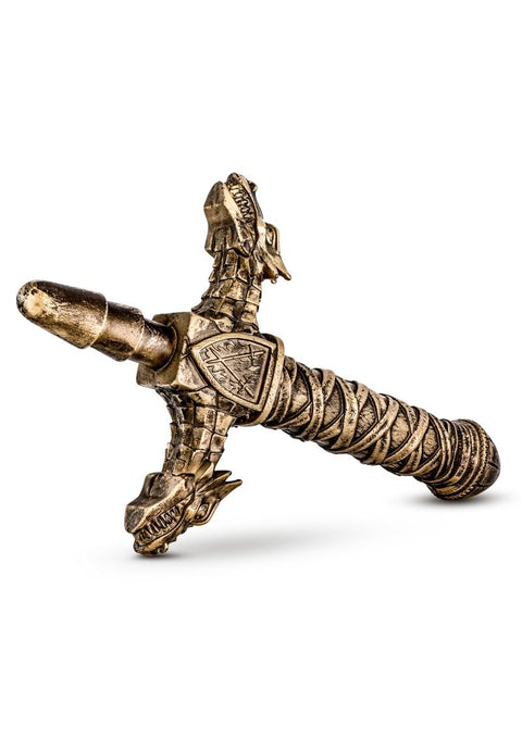 The Realm Drago Lock On Dragon Sword Handle Dildo 11.3in - Bronze