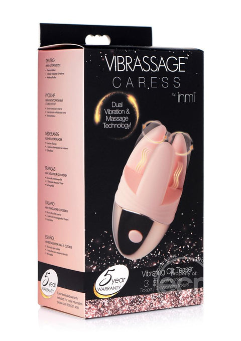 Inmi Vibrassage Caress Vibrating Clit Teaser Silicone Rechargeable Dual Vibration