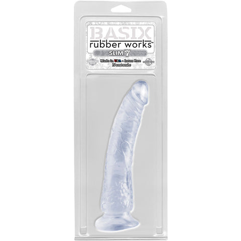 Basix Rubber Works Slim 7" with Suction Cup Clear