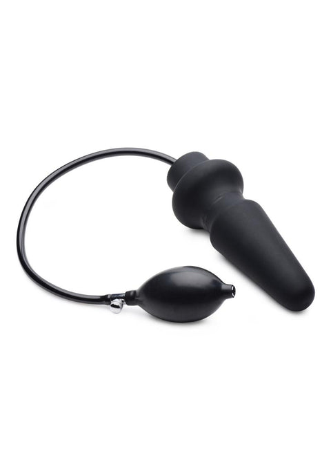 Ass-Pand Inflatable Silicone Anal Plug - Large - Black