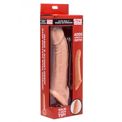 Size Matters Realistic Penis Extension 2 Inch Tip Flesh 8.5 Inches Total Length