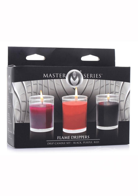 Master Series Flame Drippers Drip Candle Set - Red/Black