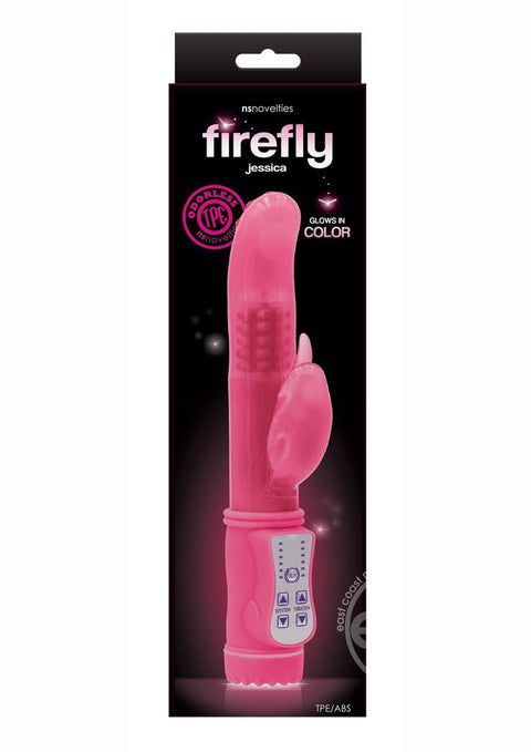 Firefly Jessica Glow In The Dark Thrusting & Rotating Rabbit - Pink