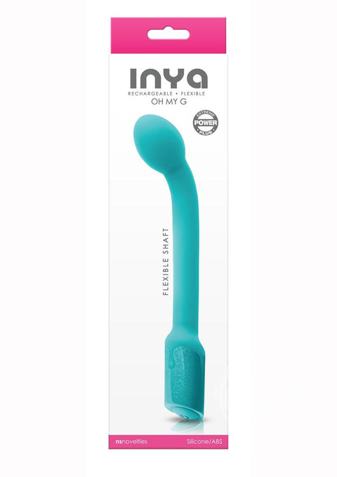 Inya Oh My G Silicone Rechargeable Wand - Teal Vibrators