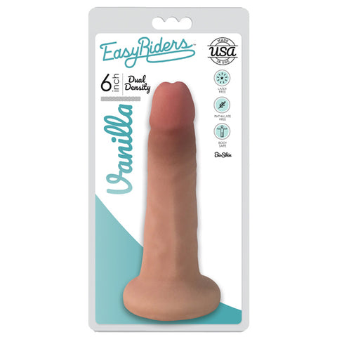 Easy Riders 6 Inch Dual Density Dildo - Light