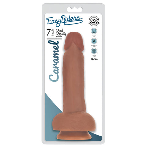 Easy Riders 7 Inch Dual Density Dildo With Balls - Medium