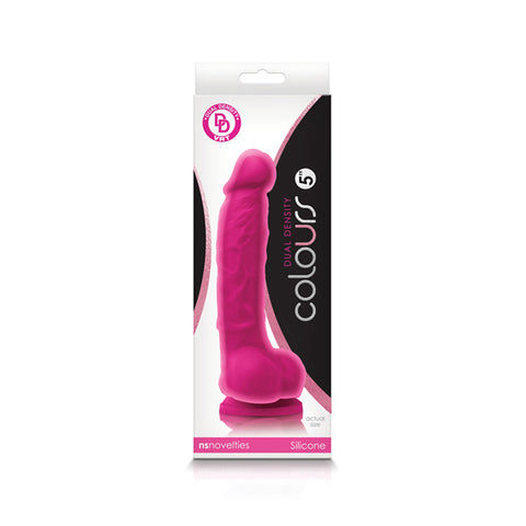 Colours Dual Density 5" Dildo Pink