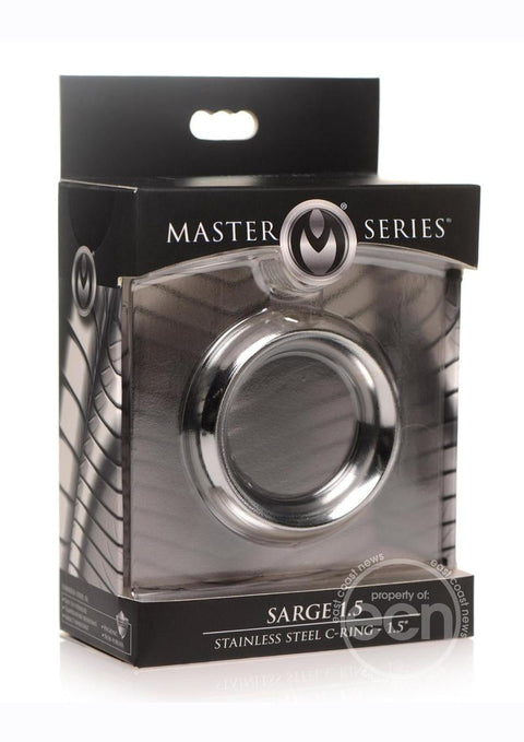 Master Series Sarge Stainless Steel Erection Enhancer Cock Ring - Silver