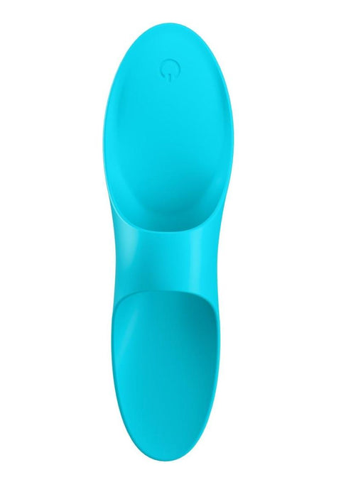 Satisfyer Teaser Rechargeable Silicone Finger Vibrator - Blue Vibrators