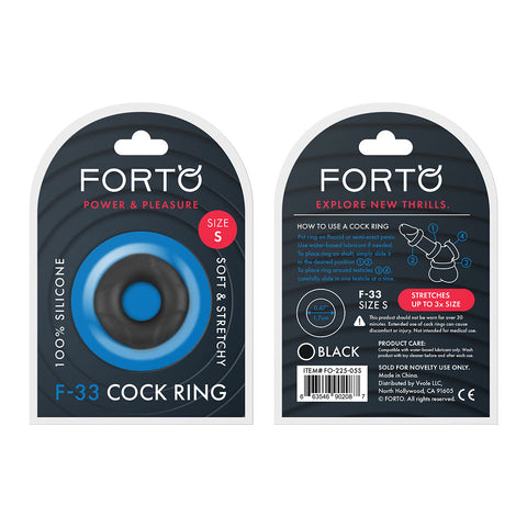 F-33: 100% Liquid Silicone C-Ring Black