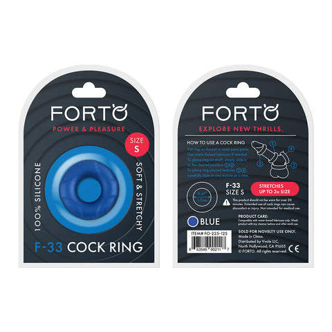 F-33: 100% Liquid Silicone C-Ring Blue