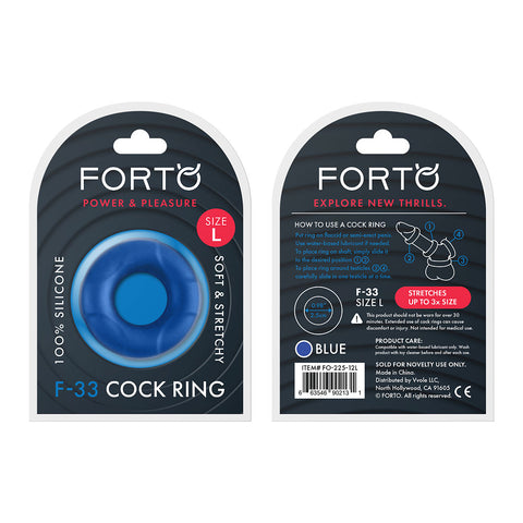 F-33: 100% Liquid Silicone C-Ring Blue