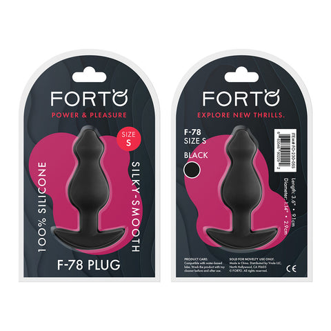 F-78: POINTEE 100% SILICONE PLUG - BLACK