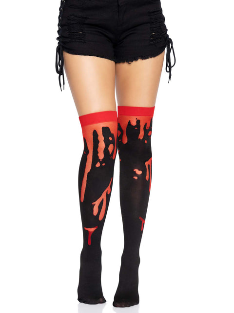 Splatter thigh highs