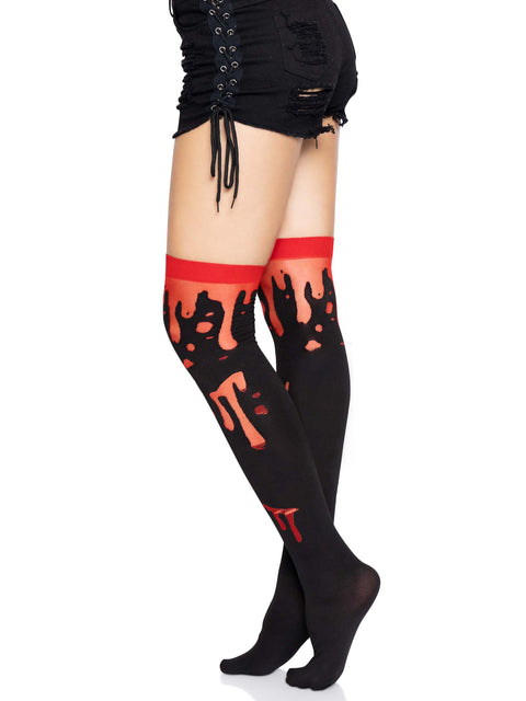 Splatter thigh highs