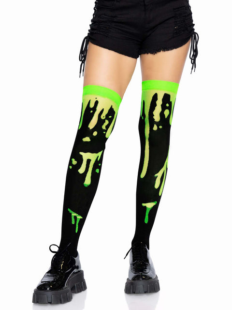 Splatter thigh highs