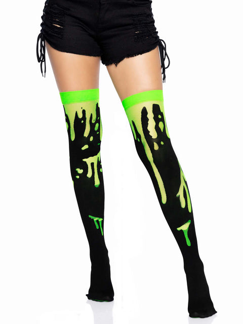 Splatter thigh highs