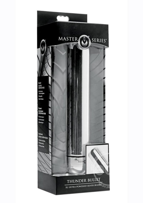 Master Series Thunder Bullet XL Ultra Powered Bullet - Silver Vibrators