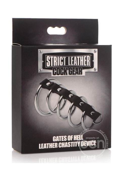 Cock Gear Gates of Hell Chastity Device - Black/Silver