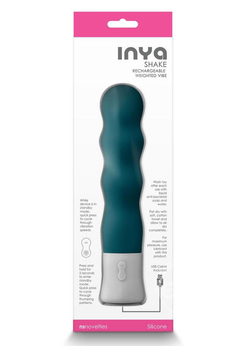 Inya Shake Rechargeable Silicone Vibrator - Teal