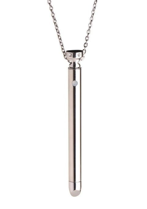 Charmed Rechargeable Stainless Steel 7X Vibrating Necklace - Rose Gold