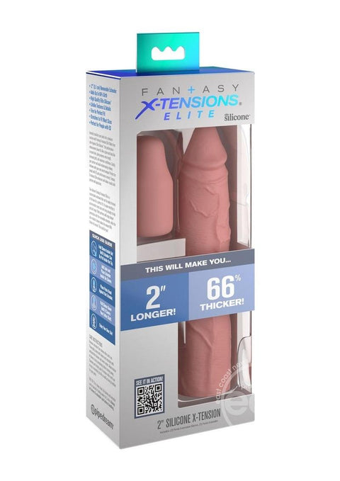 Fantasy X-Tensions Elite Silicone 8in Sleeve with 2in Plug